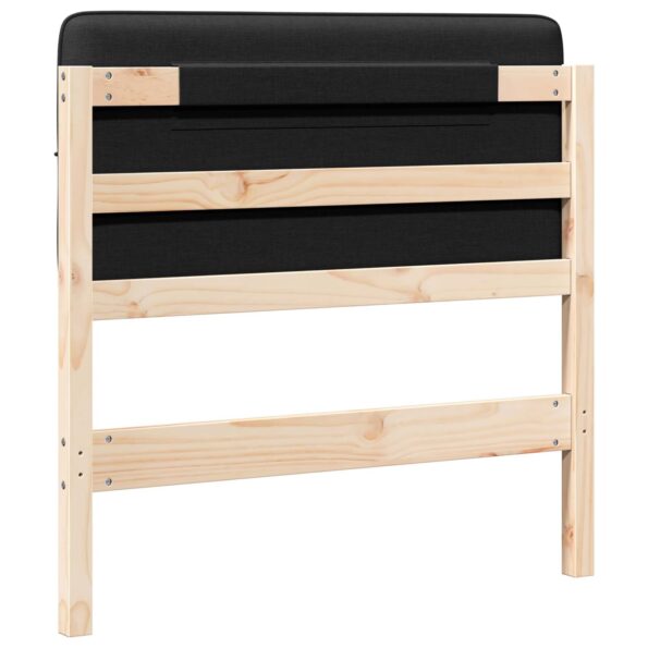 vidaXL Čalúnené čelo postele s čelnou doskou Hnedá a čierna 90 cm – Obrázok 6