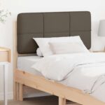 vidaXL Čalúnené čelo postele s čelnou doskou Hnedá a taupe 90 cm