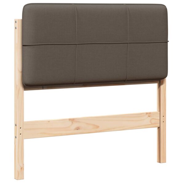 vidaXL Čalúnené čelo postele s čelnou doskou Hnedá a taupe 90 cm – Obrázok 2