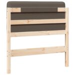 vidaXL Čalúnené čelo postele s čelnou doskou Hnedá a taupe 90 cm – Obrázok 6