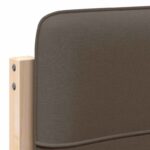 vidaXL Čalúnené čelo postele s čelnou doskou Hnedá a taupe 90 cm – Obrázok 9