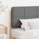 vidaXL Čalúnené čelo postele s čelnou doskou Hnedá a svetlosivá 80 cm – Obrázok 3