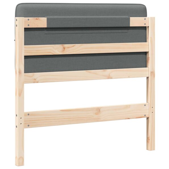 vidaXL Čalúnené čelo postele s čelnou doskou Hnedá a svetlosivá 80 cm – Obrázok 6