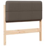 vidaXL Čalúnené čelo postele s čelnou doskou Hnedá a taupe 80 cm – Obrázok 2