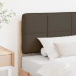 vidaXL Čalúnené čelo postele s čelnou doskou Hnedá a taupe 80 cm – Obrázok 3
