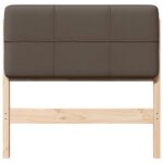 vidaXL Čalúnené čelo postele s čelnou doskou Hnedá a taupe 80 cm – Obrázok 4