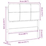 vidaXL Čalúnené čelo postele s čelnou doskou Hnedá a tmavošedá 75 cm – Obrázok 13