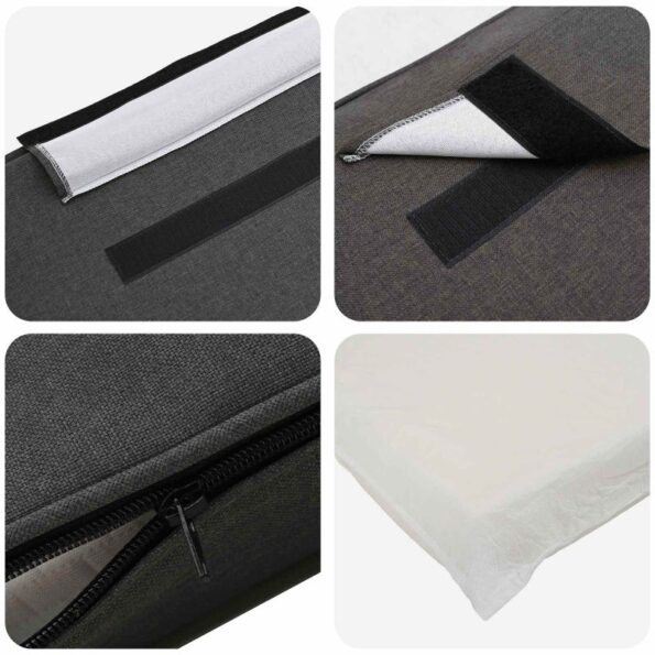 vidaXL Čalúnené čelo postele s čelnou doskou Hnedá a tmavošedá 75 cm – Obrázok 7