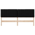 vidaXL Čalúnené čelo postele s čelnou doskou Hnedá a čierna 200 cm – Obrázok 4