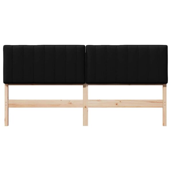 vidaXL Čalúnené čelo postele s čelnou doskou Hnedá a čierna 200 cm – Obrázok 4