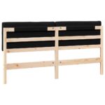 vidaXL Čalúnené čelo postele s čelnou doskou Hnedá a čierna 200 cm – Obrázok 6