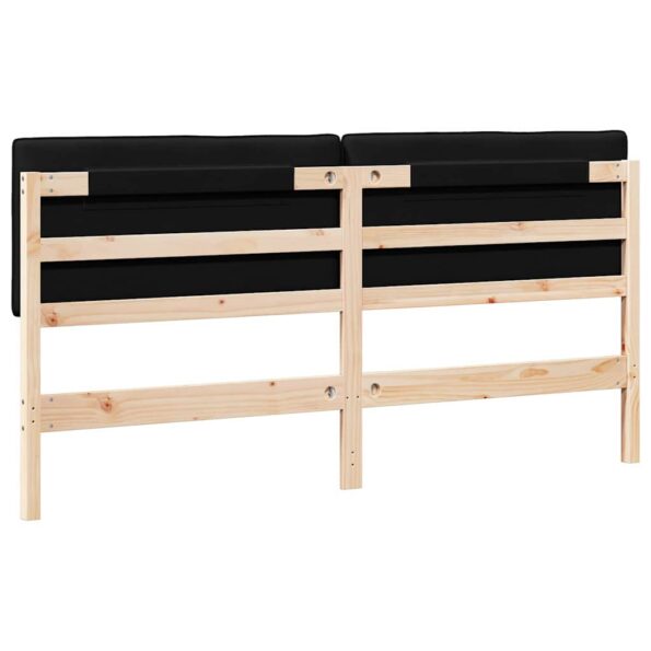 vidaXL Čalúnené čelo postele s čelnou doskou Hnedá a čierna 200 cm – Obrázok 6