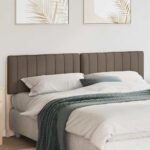 vidaXL Čalúnené čelo postele s čelnou doskou Hnedá a taupe 200 cm