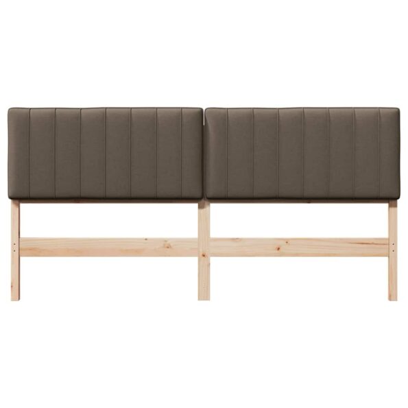 vidaXL Čalúnené čelo postele s čelnou doskou Hnedá a taupe 200 cm – Obrázok 4