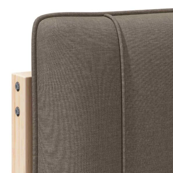 vidaXL Čalúnené čelo postele s čelnou doskou Hnedá a taupe 200 cm – Obrázok 9