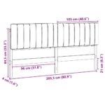vidaXL Čalúnené čelo postele Biela a svetlo šedá 200 cm – Obrázok 13