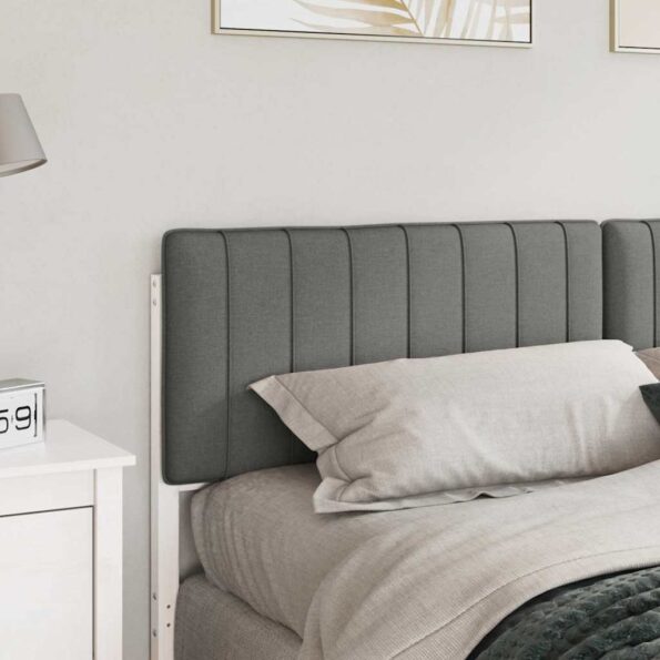 vidaXL Čalúnené čelo postele Biela a svetlo šedá 200 cm – Obrázok 3