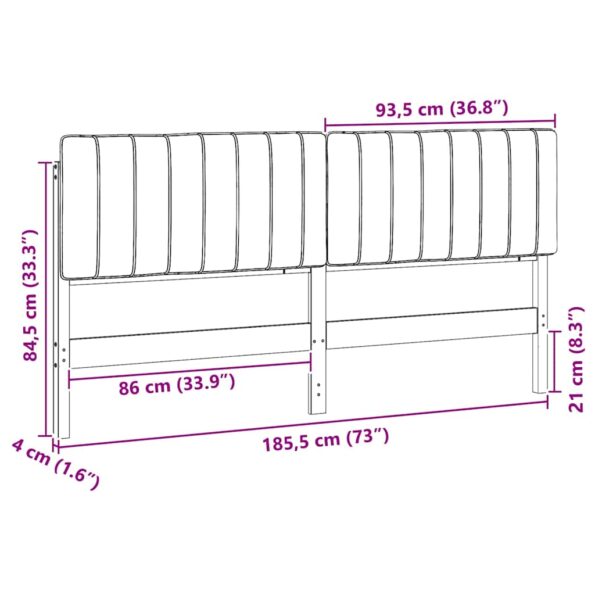 vidaXL Čalúnené čelo postele s čelnou doskou Hnedá a taupe 180 cm – Obrázok 13