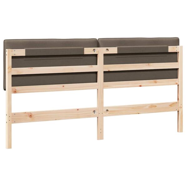 vidaXL Čalúnené čelo postele s čelnou doskou Hnedá a taupe 180 cm – Obrázok 6