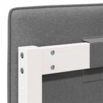 vidaXL Čalúnené čelo postele Biela a svetlo šedá 180 cm – Obrázok 10