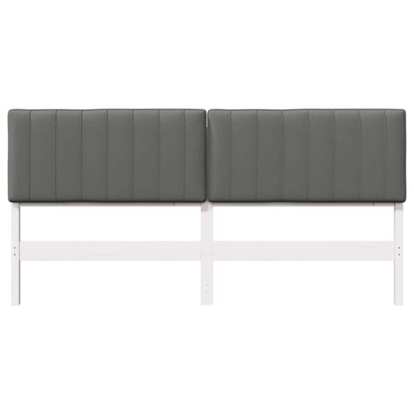 vidaXL Čalúnené čelo postele Biela a svetlo šedá 180 cm – Obrázok 4