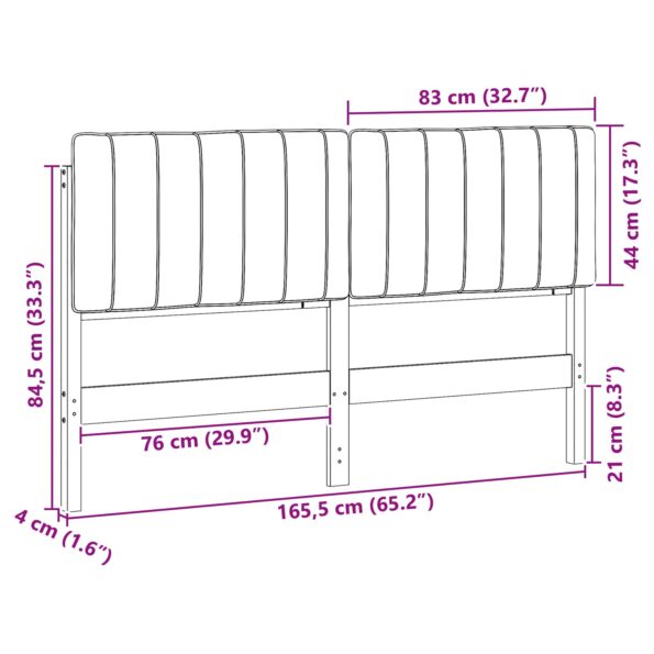 vidaXL Čalúnené čelo postele s čelnou doskou Hnedá a čierna 160 cm – Obrázok 13