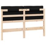 vidaXL Čalúnené čelo postele s čelnou doskou Hnedá a čierna 160 cm – Obrázok 6