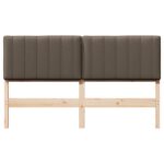 vidaXL Čalúnené čelo postele s čelnou doskou Hnedá a taupe 160 cm – Obrázok 4