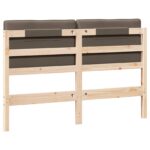 vidaXL Čalúnené čelo postele s čelnou doskou Hnedá a taupe 160 cm – Obrázok 6
