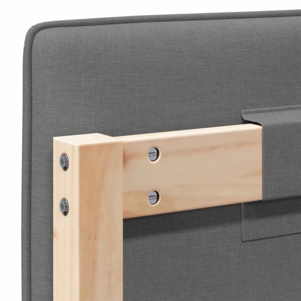 vidaXL Čalúnené čelo postele s čelnou doskou Hnedá a svetlosivá 150 cm – Obrázok 10
