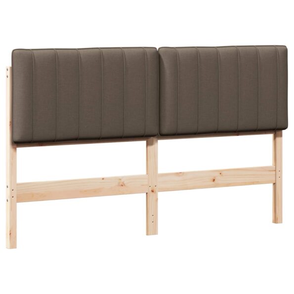 vidaXL Čalúnené čelo postele s čelnou doskou Hnedá a taupe 150 cm – Obrázok 2