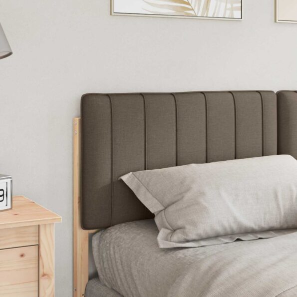 vidaXL Čalúnené čelo postele s čelnou doskou Hnedá a taupe 150 cm – Obrázok 3