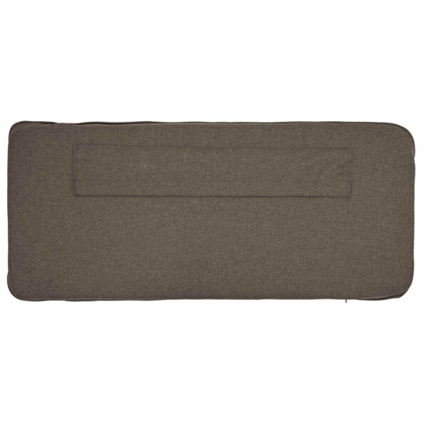vidaXL Čalúnené čelo postele s čelnou doskou Hnedá a taupe 150 cm – Obrázok 8