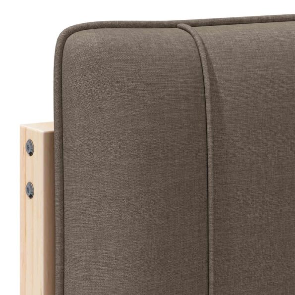 vidaXL Čalúnené čelo postele s čelnou doskou Hnedá a taupe 150 cm – Obrázok 9