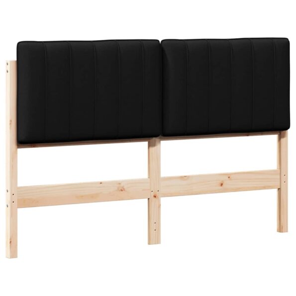 vidaXL Čalúnené čelo postele s čelnou doskou Hnedá a čierna 140 cm – Obrázok 2