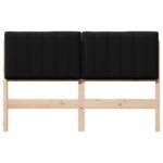 vidaXL Čalúnené čelo postele s čelnou doskou Hnedá a čierna 140 cm – Obrázok 4