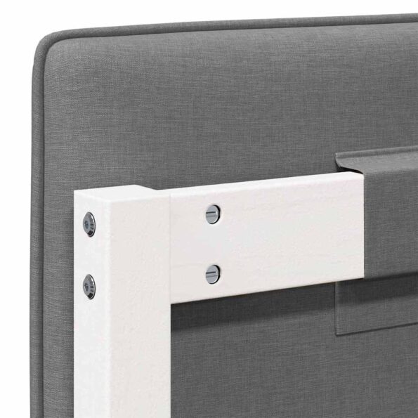 vidaXL Čalúnené čelo postele Biela a svetlo šedá 140 cm – Obrázok 10