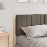 vidaXL Čalúnené čelo postele s čelnou doskou Hnedá a taupe 135 cm – Obrázok 3