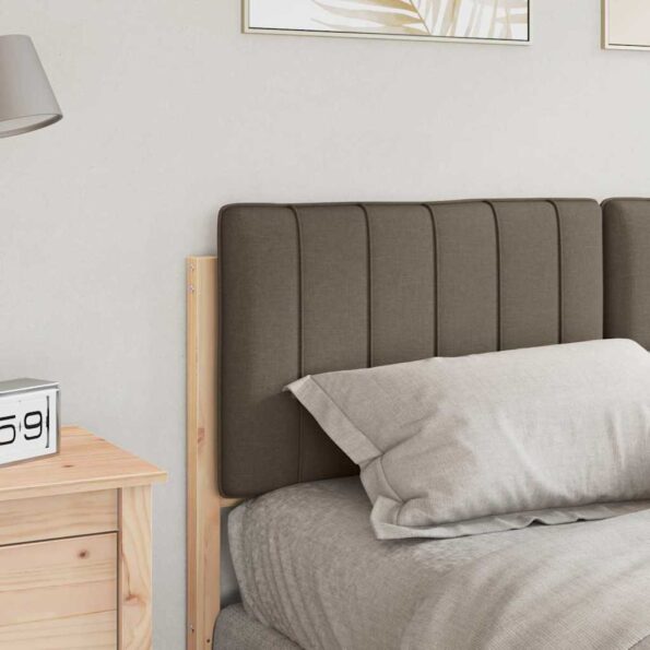 vidaXL Čalúnené čelo postele s čelnou doskou Hnedá a taupe 135 cm – Obrázok 3
