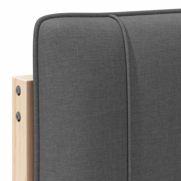 vidaXL Čalúnené čelo postele s čelnou doskou Hnedá a tmavošedá 120 cm – Obrázok 9