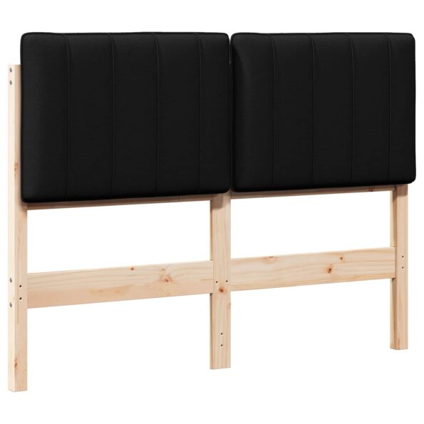 vidaXL Čalúnené čelo postele s čelnou doskou Hnedá a čierna 120 cm – Obrázok 2