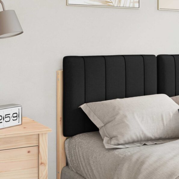vidaXL Čalúnené čelo postele s čelnou doskou Hnedá a čierna 120 cm – Obrázok 3