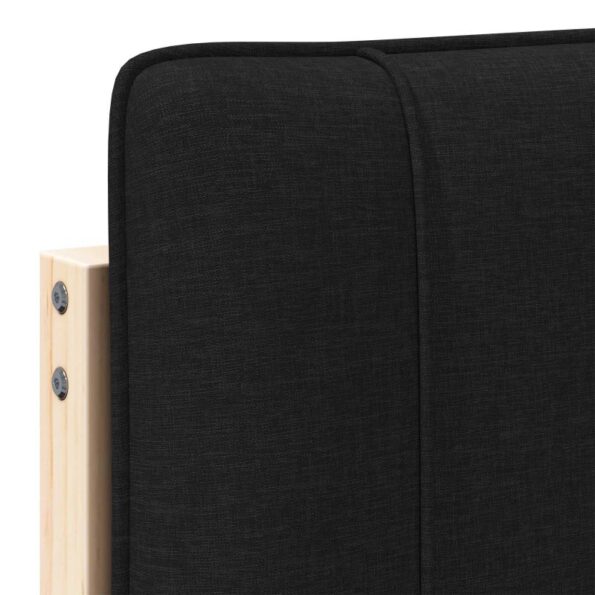 vidaXL Čalúnené čelo postele s čelnou doskou Hnedá a čierna 120 cm – Obrázok 9