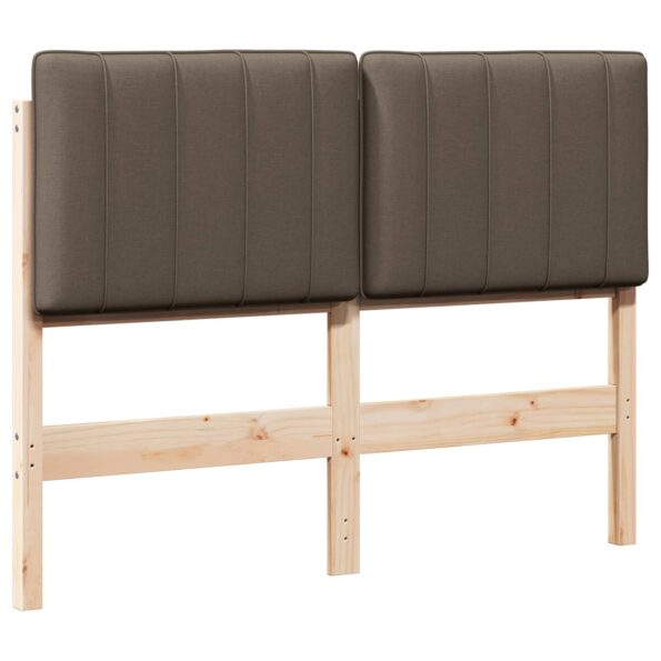 vidaXL Čalúnené čelo postele s čelnou doskou Hnedá a taupe 120 cm – Obrázok 2
