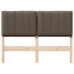 vidaXL Čalúnené čelo postele s čelnou doskou Hnedá a taupe 120 cm – Obrázok 4