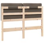 vidaXL Čalúnené čelo postele s čelnou doskou Hnedá a taupe 120 cm – Obrázok 6