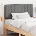 vidaXL Čalúnené čelo postele s čelnou doskou Hnedá a svetlosivá 100 cm