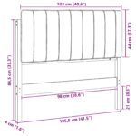 vidaXL Čalúnené čelo postele s čelnou doskou Hnedá a svetlosivá 100 cm – Obrázok 13