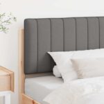 vidaXL Čalúnené čelo postele s čelnou doskou Hnedá a svetlosivá 100 cm – Obrázok 3