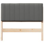 vidaXL Čalúnené čelo postele s čelnou doskou Hnedá a svetlosivá 100 cm – Obrázok 4